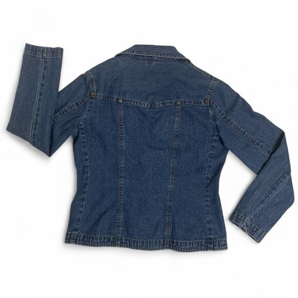 Vintage 90s Bill Blass Fitted Denim Jacket-Size Medium - Picture 2 of 9